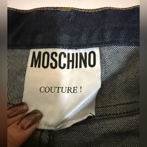Moschino Dark Blue Denim jeans. 16-inch waist. vintage pre-loved.